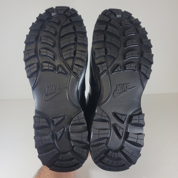 Nike Manoa Leather Boot Triple Black Water Resistant Winter Boot Mens Multi Size - Picture 10 of 10